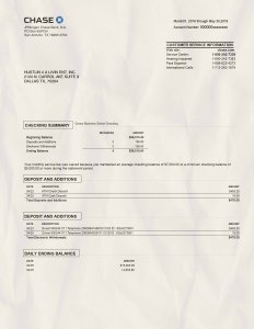 Chase Bank Statement PSD Template Download