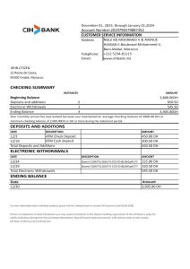 Morocco CIH Bank Statement PSD Template Download